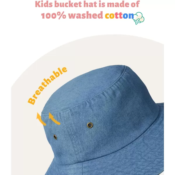 FURTALK Kids Bucket Hat Cotton Summer Toddler Sun Hat for Boys Girls Bucket Hat with Strings