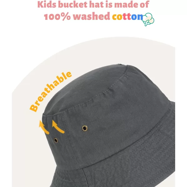 FURTALK Kids Bucket Hat Cotton Summer Toddler Sun Hat for Boys Girls Bucket Hat with Strings