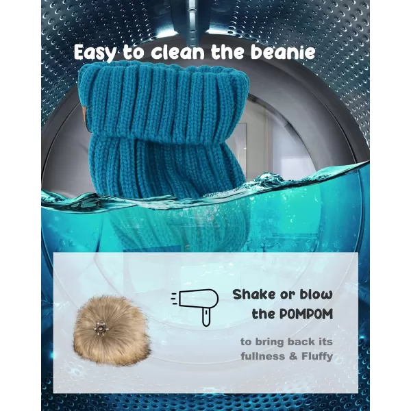 FURTALK Kids Winter Hat Toddler Knitted Pom Beanie Hat Cotton Lined Faux Fur Pom Pom Cap Baby Girls Boys Beanies