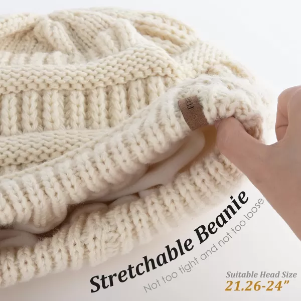 FURTALK Knit Beanie Hats for Women Men Fleece Lined Ski Skull Cap Slouchy Winter Hat
