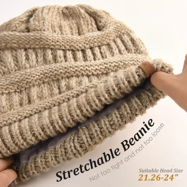FURTALK Knit Beanie Hats for Women Men Fleece Lined Ski Skull Cap Slouchy Winter Hat