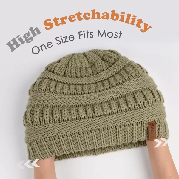 FURTALK Knit Beanie Hats for Women Men Fleece Lined Ski Skull Cap Slouchy Winter Hat