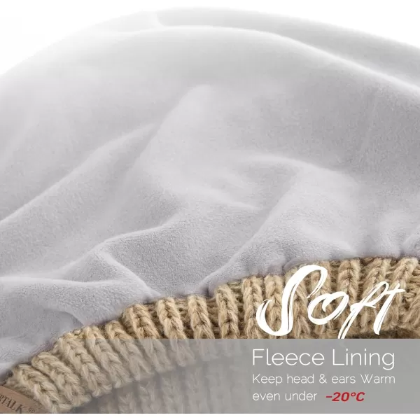 FURTALK Knit Beanie Hats for Women Men Fleece Lined Ski Skull Cap Slouchy Winter Hat