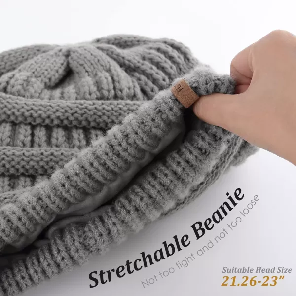 FURTALK Knit Beanie Hats for Women Men Fleece Lined Ski Skull Cap Slouchy Winter Hat