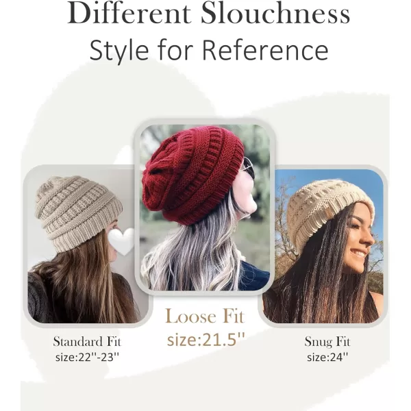 FURTALK Knit Beanie Hats for Women Men Fleece Lined Ski Skull Cap Slouchy Winter Hat