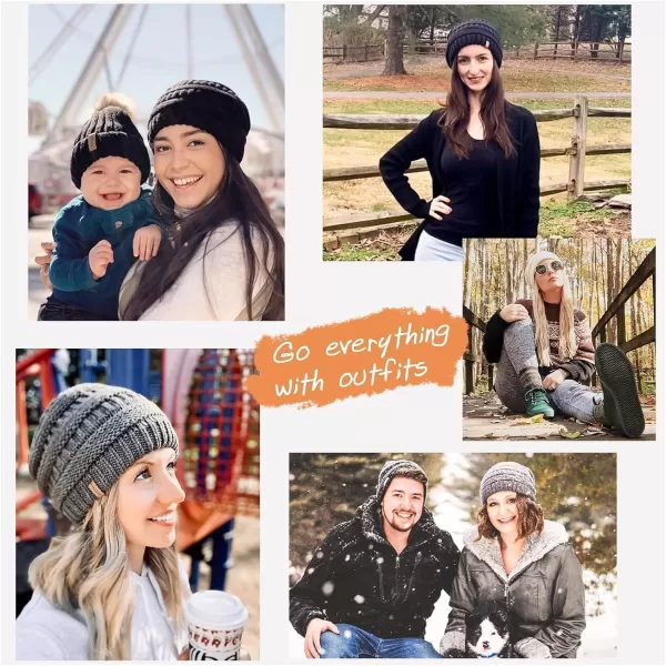 FURTALK Knit Beanie Hats for Women Men Fleece Lined Ski Skull Cap Slouchy Winter Hat