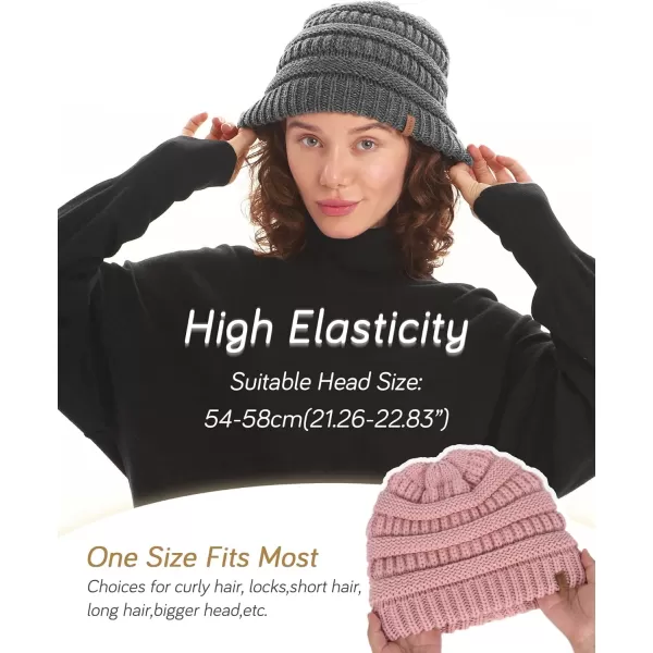 FURTALK Knit Beanie Hats for Women Men Fleece Lined Ski Skull Cap Slouchy Winter Hat