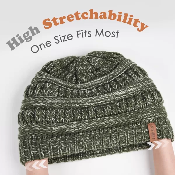 FURTALK Knit Beanie Hats for Women Men Fleece Lined Ski Skull Cap Slouchy Winter Hat