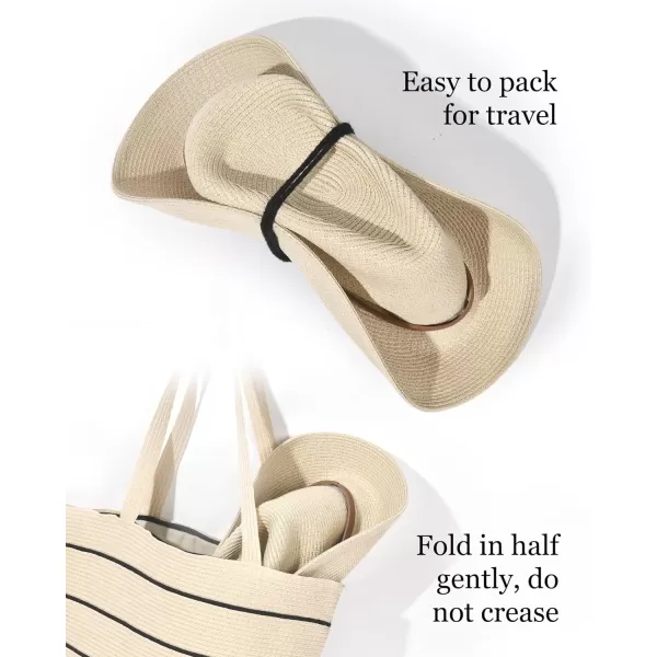 FURTALK Straw Cowboy Sun Hats for Women Men Western Cowgirl Hats with Wind Lanyard UPF 50+ Beach Hat