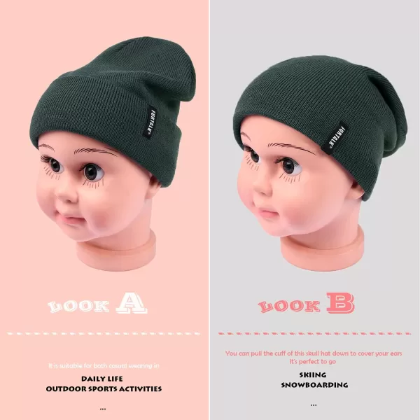 FURTALK Toddler Beanie Baby Boys Girls Beanies Kids Knit Winter Hats for 0-15 Years