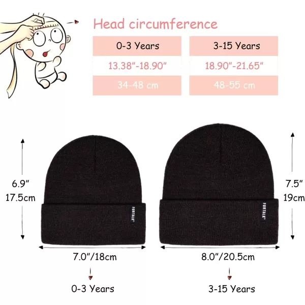 FURTALK Toddler Beanie Baby Boys Girls Beanies Kids Knit Winter Hats for 0-15 Years