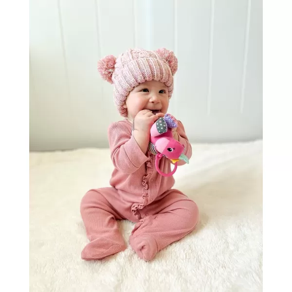 FURTALK Toddler Girls Boys Winter Hat Kids Pom Pom Beanie Hats Baby Faux Fur Pom Beanies Warm Soft Toddler Hats