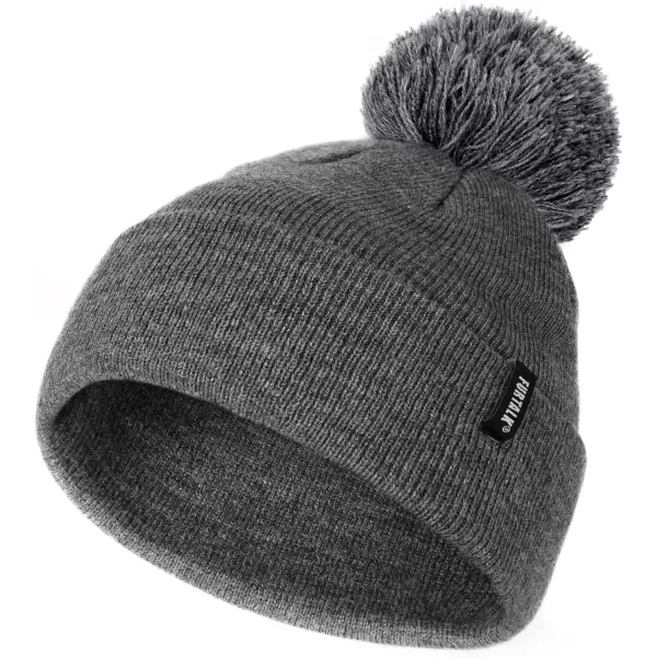 FURTALK Toddler Winter Hat Baby Boys Girls Pom Pom Beanie Hat Double Layer Kids Knit Winter Pom Hats