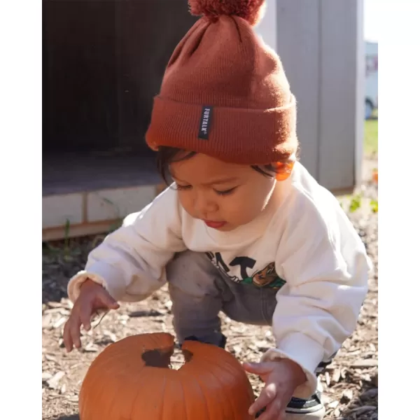 FURTALK Toddler Winter Hat Baby Boys Girls Pom Pom Beanie Hat Double Layer Kids Knit Winter Pom Hats