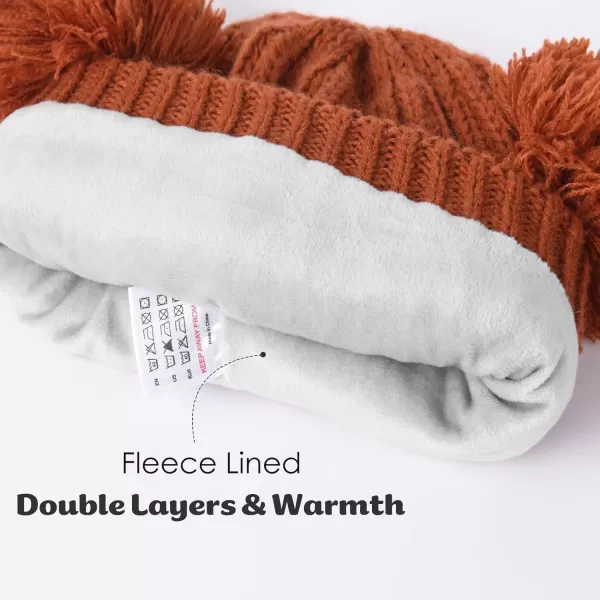 FURTALK Toddler Winter Hat Pom Beanie Fleece Lined Knit Hats for Baby Kids Boys Girls 1-3 Years