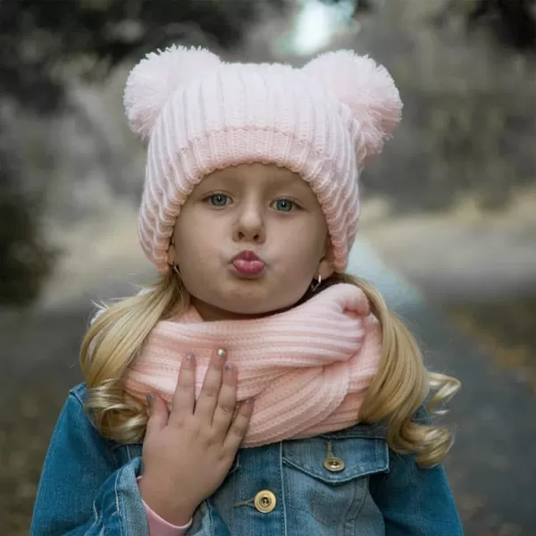 FURTALK Toddler Winter Hat Pom Beanie Fleece Lined Knit Hats for Baby Kids Boys Girls 1-3 Years