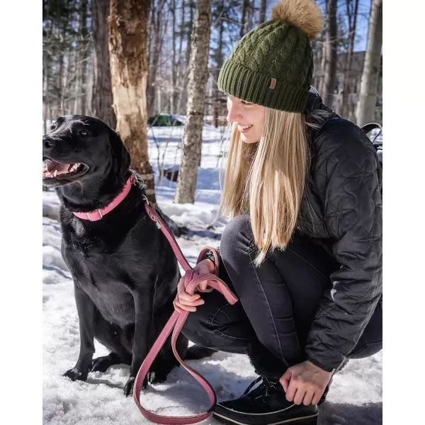 FURTALK Winter Beanie Hat for Women Cotton Lined Faux Fur Pom Pom Hats Womens Warm Thick Knit Skull Cap