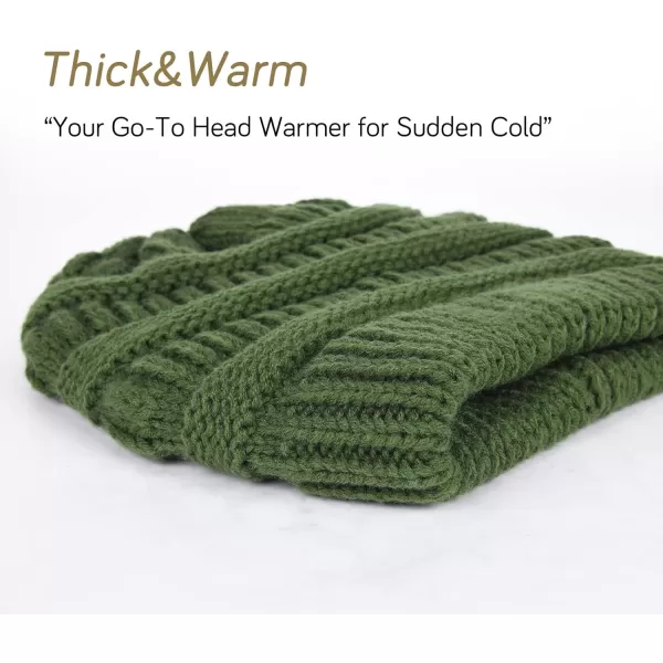 FURTALK Winter Beanie Hat for Women Satin Lined Cable Knit Chunky Slouchy Beanies Skull Warm Cap
