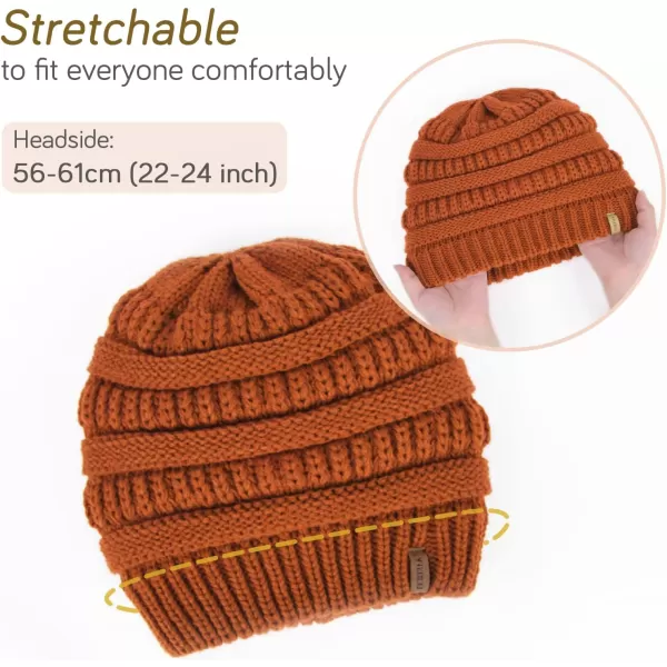 FURTALK Winter Beanie Hat for Women Satin Lined Cable Knit Chunky Slouchy Beanies Skull Warm Cap