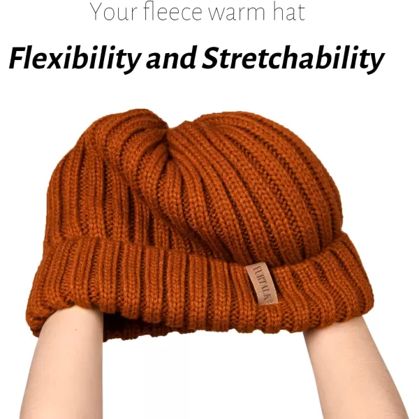 FURTALK Winter Hats for Women Fleece Lined Beanie Knit Chunky Womens Snow Cap