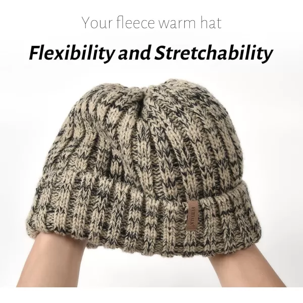 FURTALK Winter Hats for Women Fleece Lined Beanie Knit Chunky Womens Snow Cap