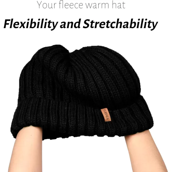 FURTALK Winter Hats for Women Fleece Lined Beanie Knit Chunky Womens Snow Cap