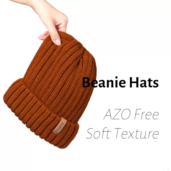 FURTALK Winter Hats for Women Fleece Lined Beanie Knit Chunky Womens Snow Cap