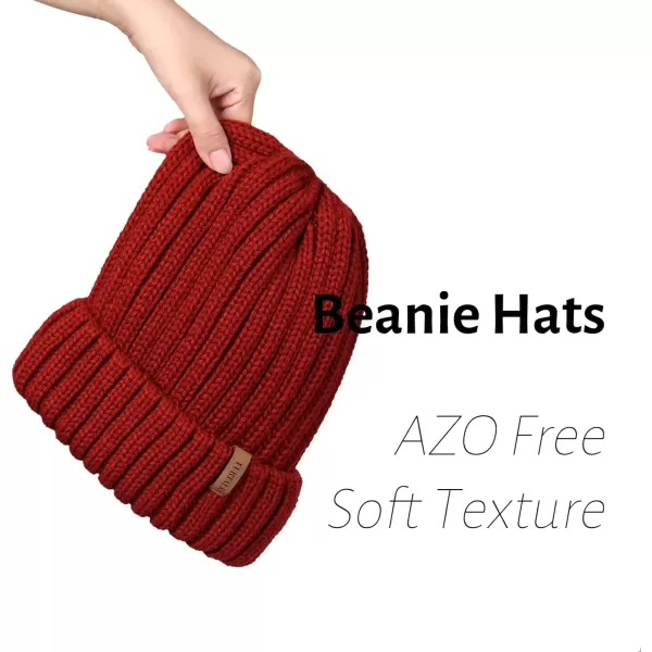FURTALK Winter Hats for Women Fleece Lined Beanie Knit Chunky Womens Snow Cap