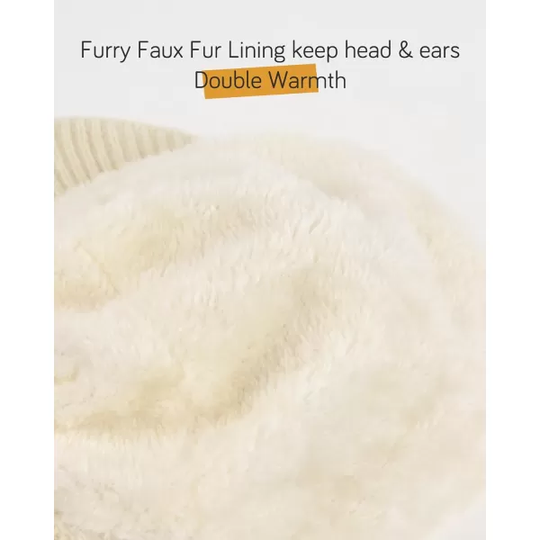 FURTALK Winter Knit Hats with Visor Brim Double Soft Lining for Women Warm Stylish Beanie Hats Slouchy Snow Caps