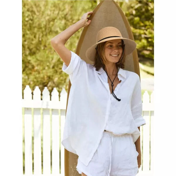 FURTALK Womens Wide Brim Sun Hat with Wind Lanyard UPF Summer Straw Sun Hats for Women