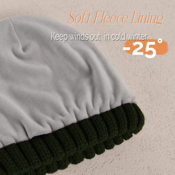 FURTALK Womens Winter Beanie Hat Fleece Lined Faux Fur Pom Pom Knitted Warm Beanie for Women