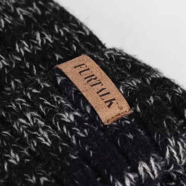 FURTALK Womens Winter Knitted Beanie Hat with Faux Fur Pom Warm Knit Skull Cap Beanie for Women…