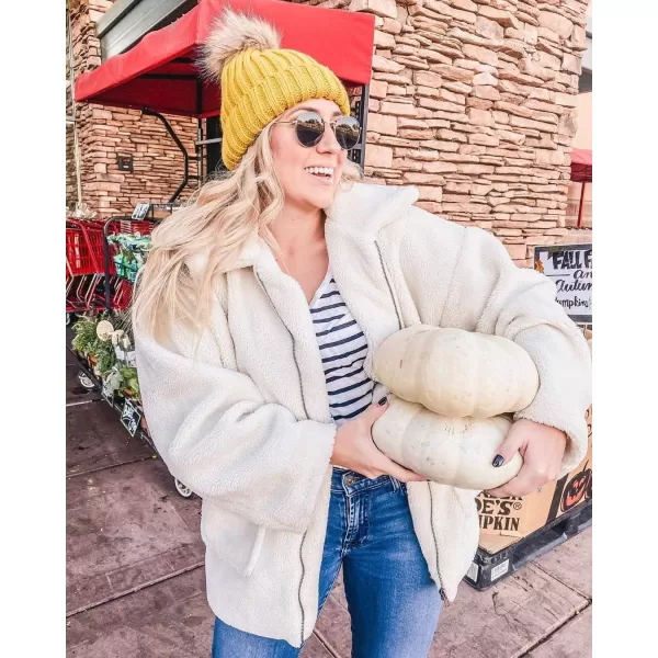FURTALK Womens Winter Knitted Beanie Hat with Faux Fur Pom Warm Knit Skull Cap Beanie for Women…