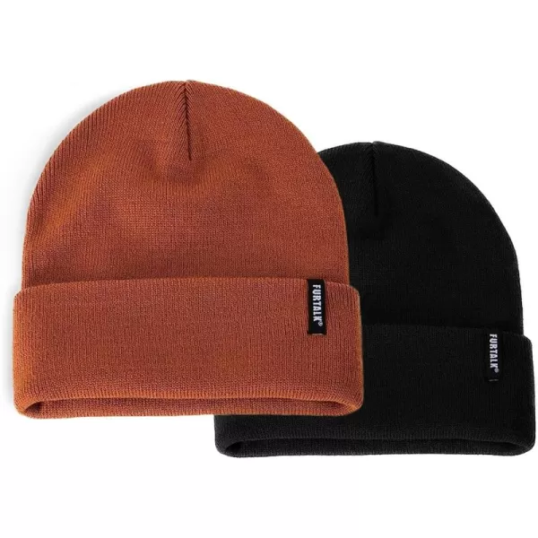 FURTALK Beanie Hat for Men Women Winter Hats for Women Men Soft Warm Unisex Cuffed Beanie Knitted Skull Cap