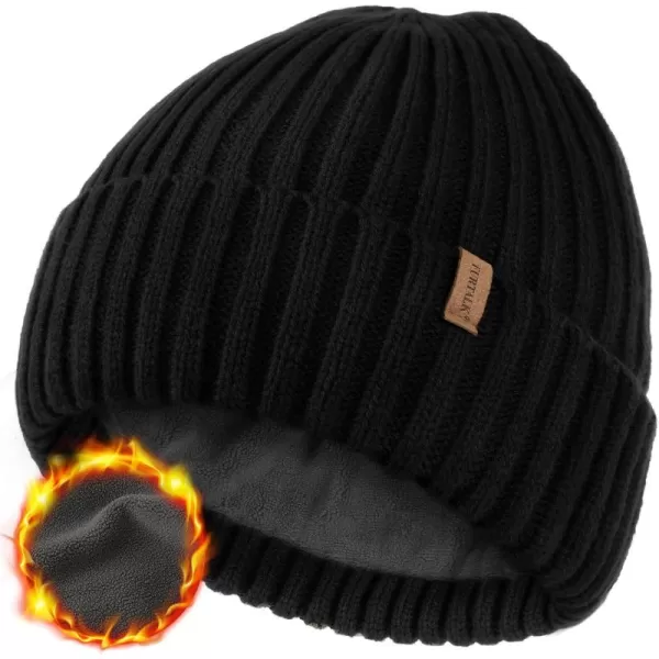 FURTALK Beanie Men Women Warm Winter Hats Acrylic Knit Cuffed Beanie Daily Beanie Hat Unisex Plain Skull Cap