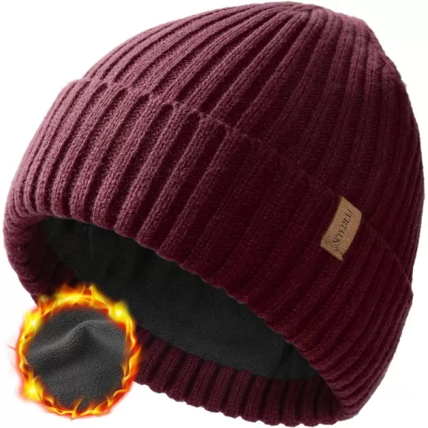 FURTALK Beanie Men Women Warm Winter Hats Acrylic Knit Cuffed Beanie Daily Beanie Hat Unisex Plain Skull Cap