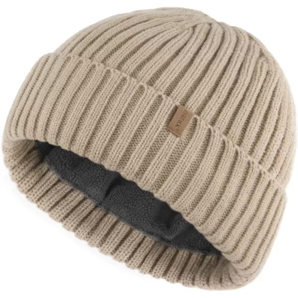FURTALK Beanie Men Women Warm Winter Hats Acrylic Knit Cuffed Beanie Daily Beanie Hat Unisex Plain Skull Cap