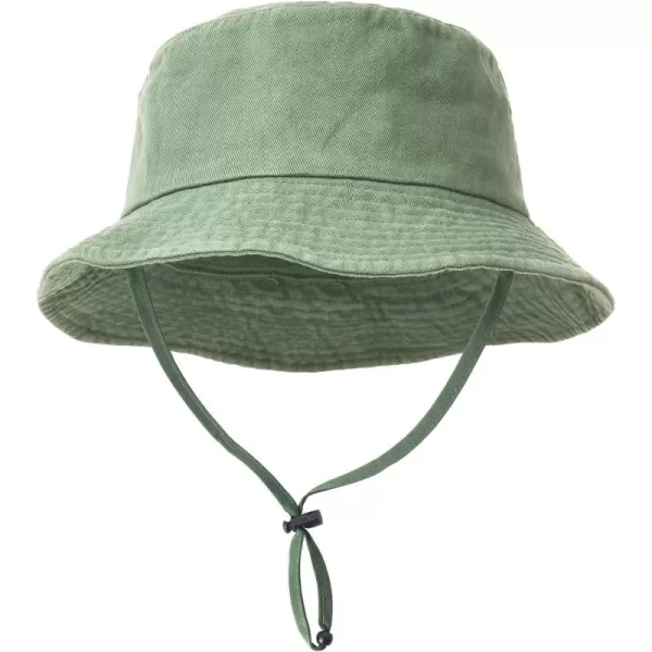 FURTALK Kids Bucket Hat Cotton Summer Toddler Sun Hat for Boys Girls Bucket Hat with Strings