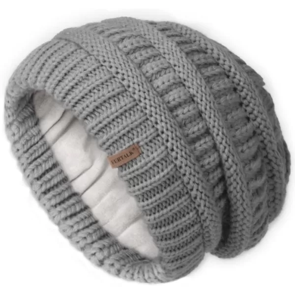 FURTALK Knit Beanie Hats for Women Men Fleece Lined Ski Skull Cap Slouchy Winter Hat