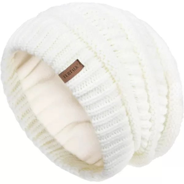 FURTALK Knit Beanie Hats for Women Men Fleece Lined Ski Skull Cap Slouchy Winter Hat