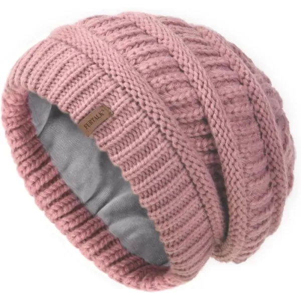 FURTALK Knit Beanie Hats for Women Men Fleece Lined Ski Skull Cap Slouchy Winter Hat