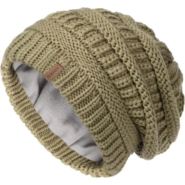 FURTALK Knit Beanie Hats for Women Men Fleece Lined Ski Skull Cap Slouchy Winter Hat