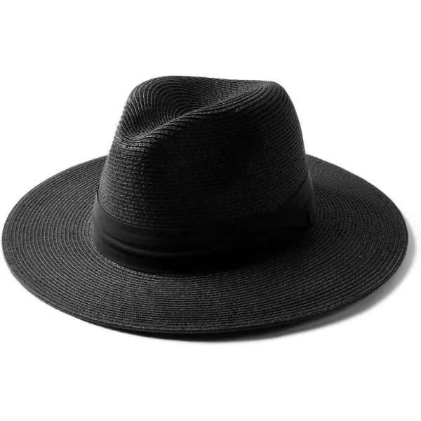 FURTALK Panama Hat Sun Hats for Women Men Wide Brim Fedora Straw Beach Hat UV UPF 50