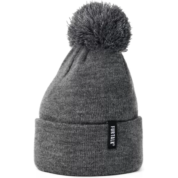 FURTALK Toddler Winter Hat Baby Boys Girls Pom Pom Beanie Hat Double Layer Kids Knit Winter Pom Hats