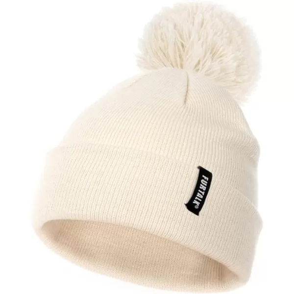 FURTALK Toddler Winter Hat Baby Boys Girls Pom Pom Beanie Hat Double Layer Kids Knit Winter Pom Hats