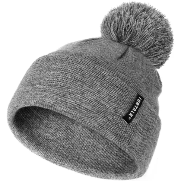 FURTALK Toddler Winter Hat Baby Boys Girls Pom Pom Beanie Hat Double Layer Kids Knit Winter Pom Hats