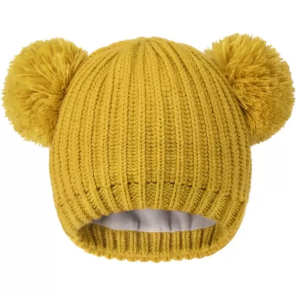 FURTALK Toddler Winter Hat Pom Beanie Fleece Lined Knit Hats for Baby Kids Boys Girls 1-3 Years