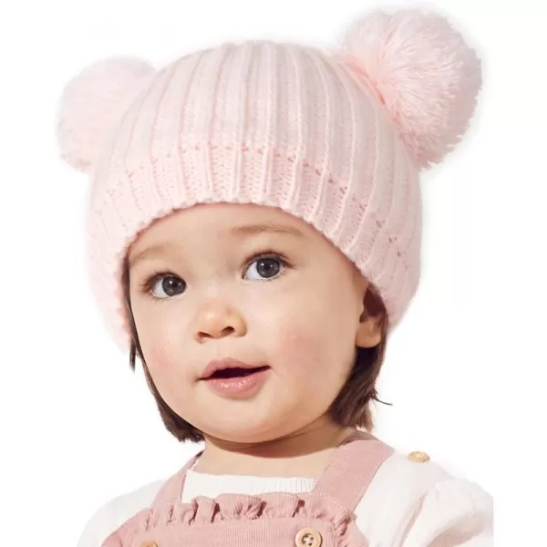 FURTALK Toddler Winter Hat Pom Beanie Fleece Lined Knit Hats for Baby Kids Boys Girls 1-3 Years