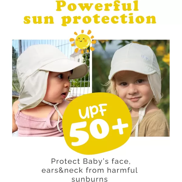 FURTALK Baby Sun Hat UPF 50+ Adjustable Baby Boys Girls Quick Drying Summer Beach Hat with Neck Flap for Traveling Swim Hat
