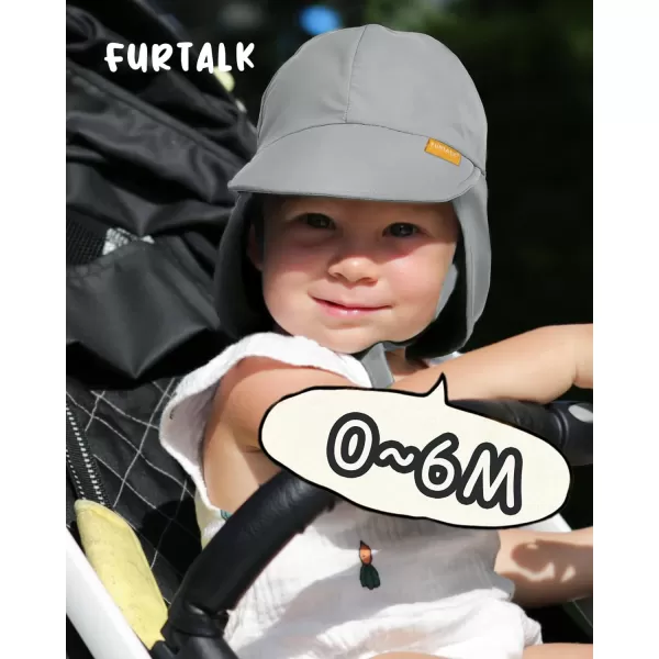 FURTALK Baby Sun Hat UPF 50+ Adjustable Baby Boys Girls Quick Drying Summer Beach Hat with Neck Flap for Traveling Swim Hat